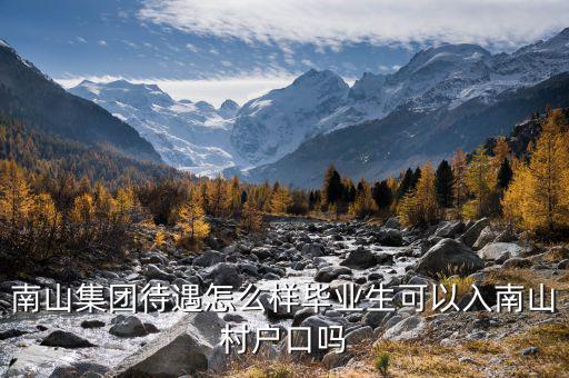 南山集團(tuán)待遇怎么樣畢業(yè)生可以入南山村戶(hù)口嗎