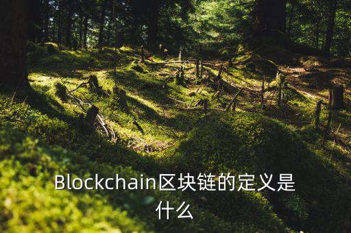 Blockchain區(qū)塊鏈的定義是什么