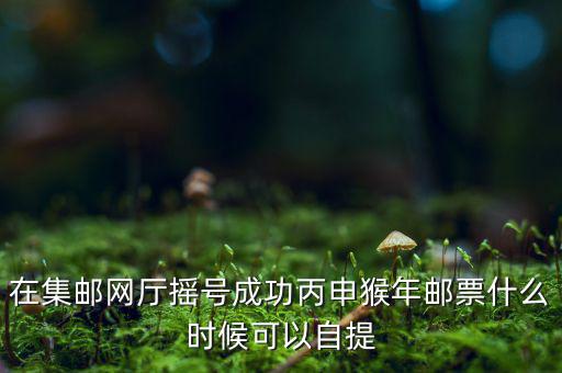 在集郵網(wǎng)廳搖號成功丙申猴年郵票什么時候可以自提