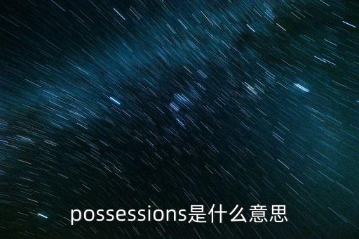 possessions是什么意思