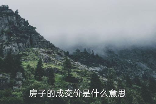 房價款是什么，房子的成交價是什么意思