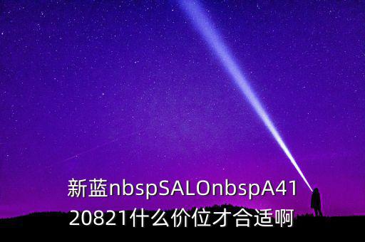 新藍(lán)nbspSALOnbspA4120821什么價(jià)位才合適啊