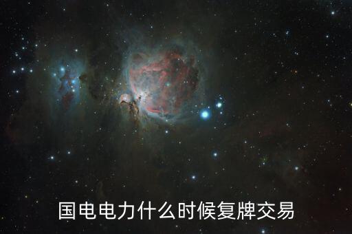 國電電力什么時候復(fù)牌交易