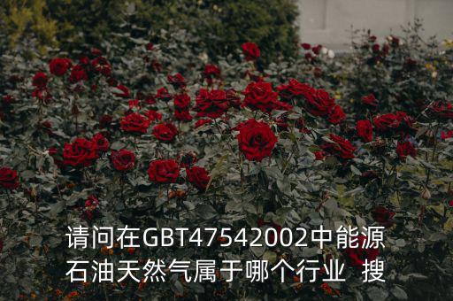 請問在GBT47542002中能源石油天然氣屬于哪個(gè)行業(yè)  搜