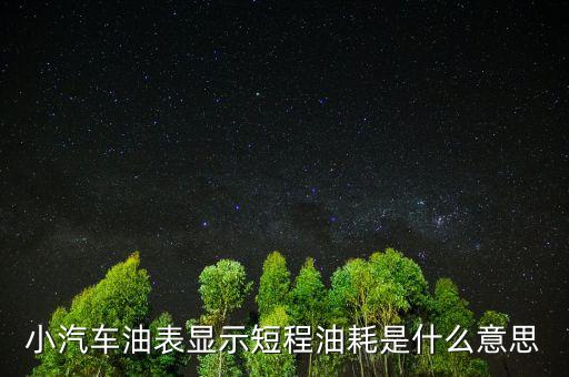 油耗顯示是指什么，請教專業(yè)人士瞬時油耗顯示是什么意思