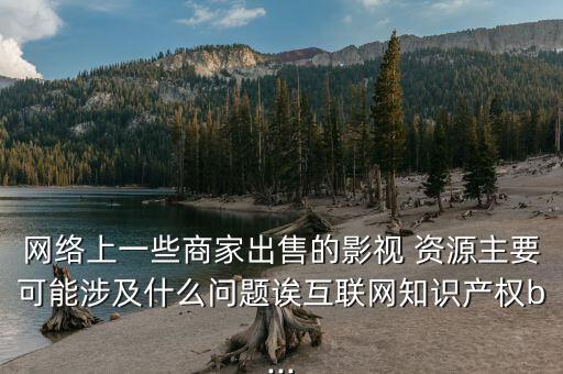 網(wǎng)絡(luò)上一些商家出售的影視 資源主要可能涉及什么問題誒互聯(lián)網(wǎng)知識產(chǎn)權(quán)b...