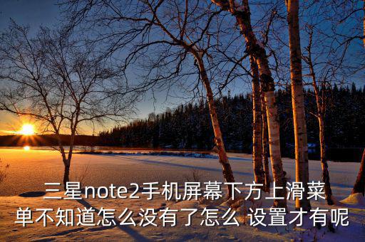  三星note2手機屏幕下方上滑菜單不知道怎么沒有了怎么 設(shè)置才有呢