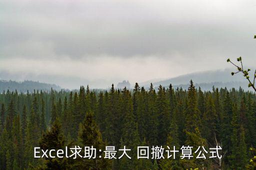 Excel求助:最大 回撤計(jì)算公式