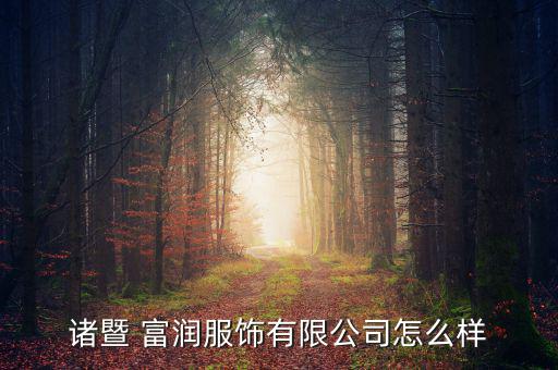 諸暨 富潤(rùn)服飾有限公司怎么樣