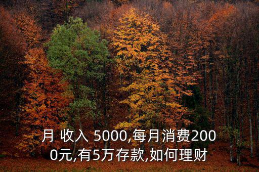 月 收入 5000,每月消費(fèi)2000元,有5萬存款,如何理財