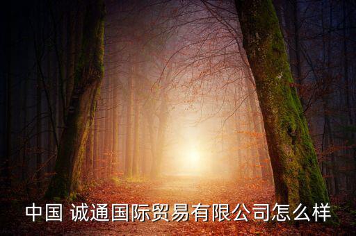 中國誠通怎么樣,中國誠通未授權(quán)任何實(shí)體以其名義經(jīng)營活動