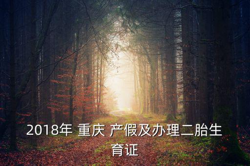 2018年 重慶 產(chǎn)假及辦理二胎生育證