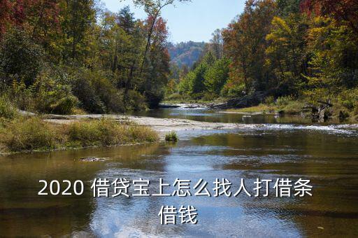 2020 借貸寶上怎么找人打借條 借錢