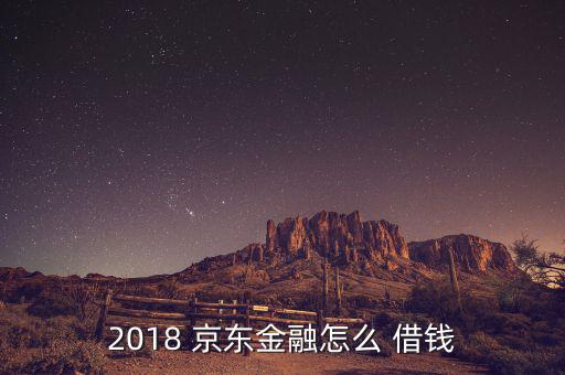 2018 京東金融怎么 借錢