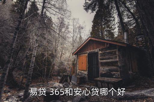  易貸 365和安心貸哪個(gè)好