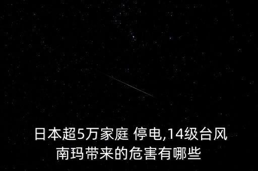  日本超5萬(wàn)家庭 停電,14級(jí)臺(tái)風(fēng)南瑪帶來(lái)的危害有哪些