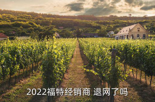 2022福特經銷商 退網了嗎