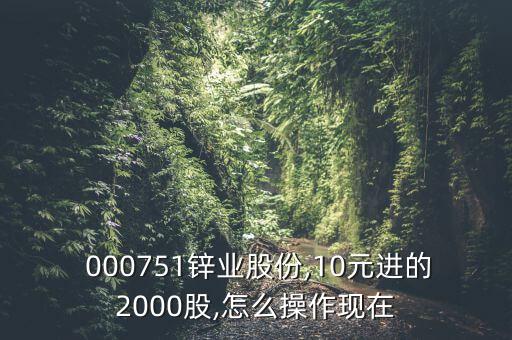  000751鋅業(yè)股份,10元進(jìn)的2000股,怎么操作現(xiàn)在