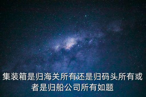 重慶長江輪船公司集裝箱分公司屬于什么性質(zhì)，集裝箱是船公司的么