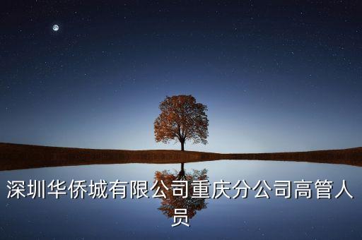 深圳華僑城有限公司重慶分公司高管人員