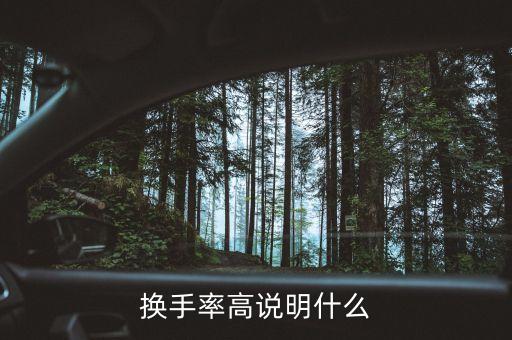 換手率高說明什么