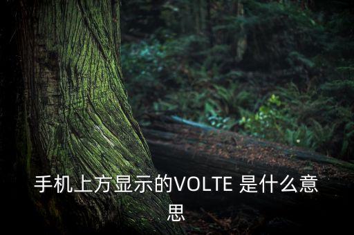 手機(jī)上方顯示的VOLTE 是什么意思