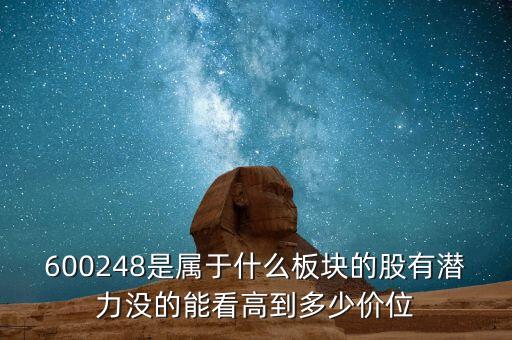 600248是屬于什么板塊的股有潛力沒(méi)的能看高到多少價(jià)位