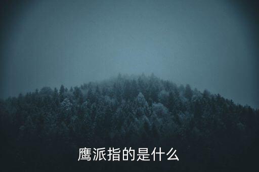 美聯(lián)儲(chǔ)鷹派是什么意思，美國(guó)政壇里的鷹派是什么意思