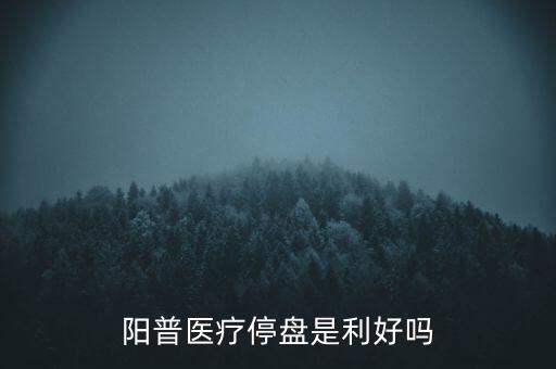 陽普醫(yī)療停盤是利好嗎