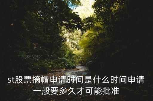 st股票摘帽申請時間是什么時間申請一般要多久才可能批準(zhǔn)