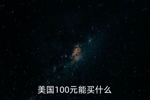 美國100元能買什么