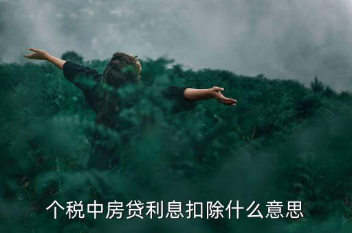 房貸利息抵扣個(gè)稅什么意思，個(gè)稅中房貸利息扣除什么意思