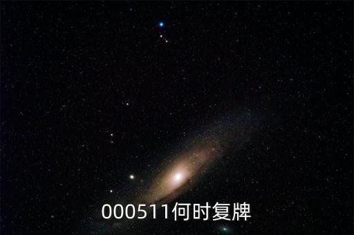 000511何時復牌