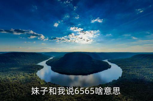 數(shù)字6565代表什么意思，妹子和我說6565啥意思