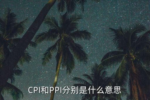 CPI和PPI分別是什么意思