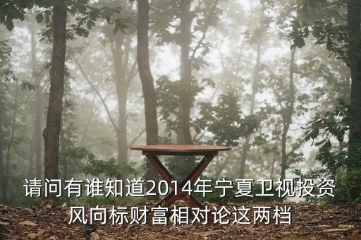 請(qǐng)問(wèn)有誰(shuí)知道2014年寧夏衛(wèi)視投資風(fēng)向標(biāo)財(cái)富相對(duì)論這兩檔