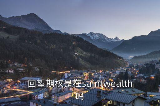 回望期權(quán)是什么，回望期權(quán)是在saintwealth嗎