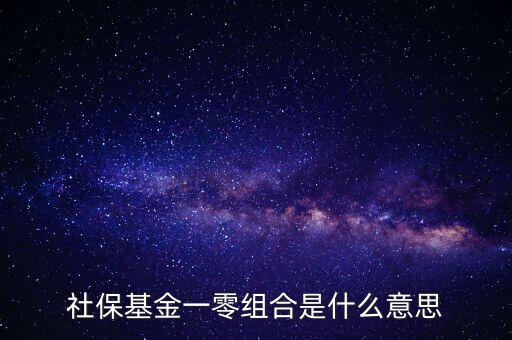 社?；鸶鞣N組合什么意思，什么是全國社保基金一零八組合