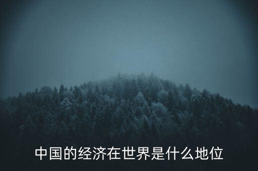 中國的經(jīng)濟在世界是什么地位