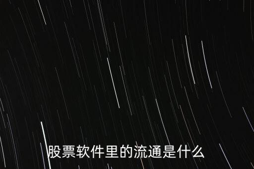 股票流通什么意思，股票軟件里的流通是什么