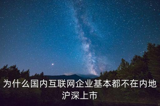 電子商務(wù)公司為什么不能不上市，為什么國內(nèi)互聯(lián)網(wǎng)企業(yè)基本都不在內(nèi)地滬深上市