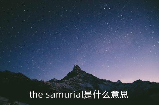 白武士是什么意思，the samurial是什么意思