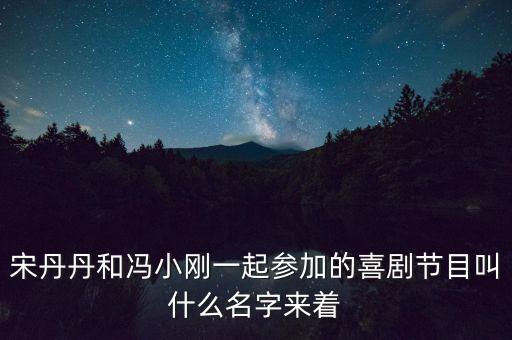 宋丹丹馮小剛的評委節(jié)目是什么，歡樂喜劇人評委都有誰