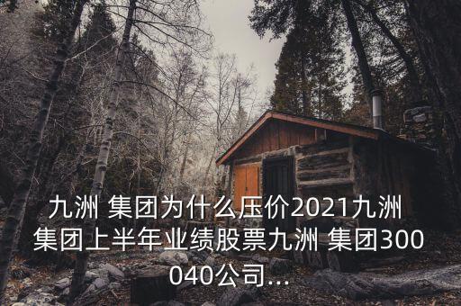 九洲 集團(tuán)為什么壓價(jià)2021九洲 集團(tuán)上半年業(yè)績(jī)股票九洲 集團(tuán)300040公司...