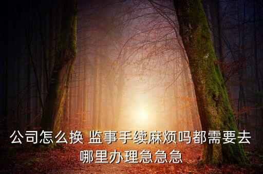 公司怎么換 監(jiān)事手續(xù)麻煩嗎都需要去哪里辦理急急急