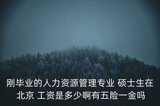 剛畢業(yè)的人力資源管理專業(yè) 碩士生在 北京 工資是多少啊有五險(xiǎn)一金嗎