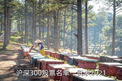 滬深300股票名單一覽表2021