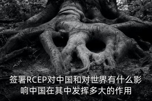 簽署RCEP對中國和對世界有什么影響中國在其中發(fā)揮多大的作用