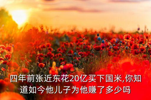 四年前張近東花20億買下國米,你知道如今他兒子為他賺了多少嗎