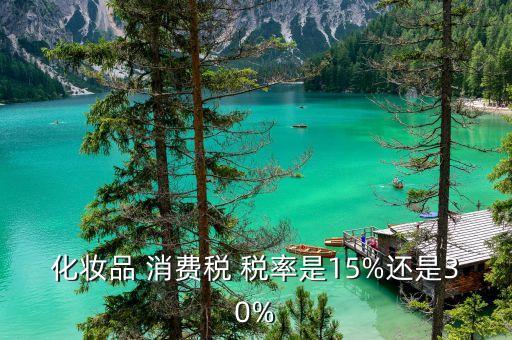 化妝品 消費(fèi)稅 稅率是15%還是30%